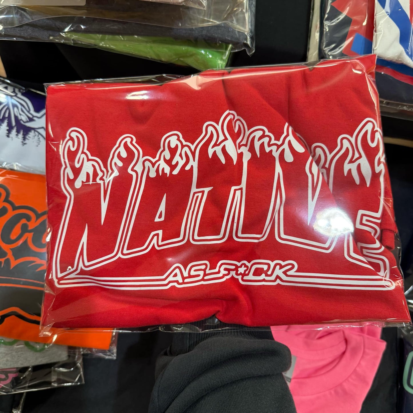 Native As F*ck Red L Shirt