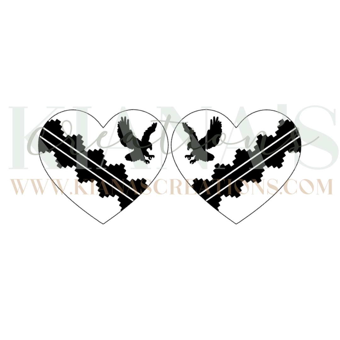 Eagle Heart Wood Cabochon