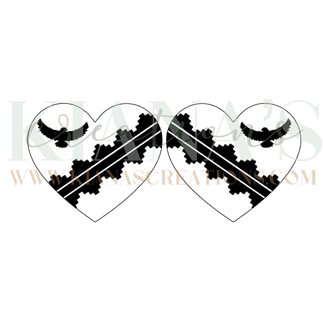 Eagle Heart Wood Cabochon