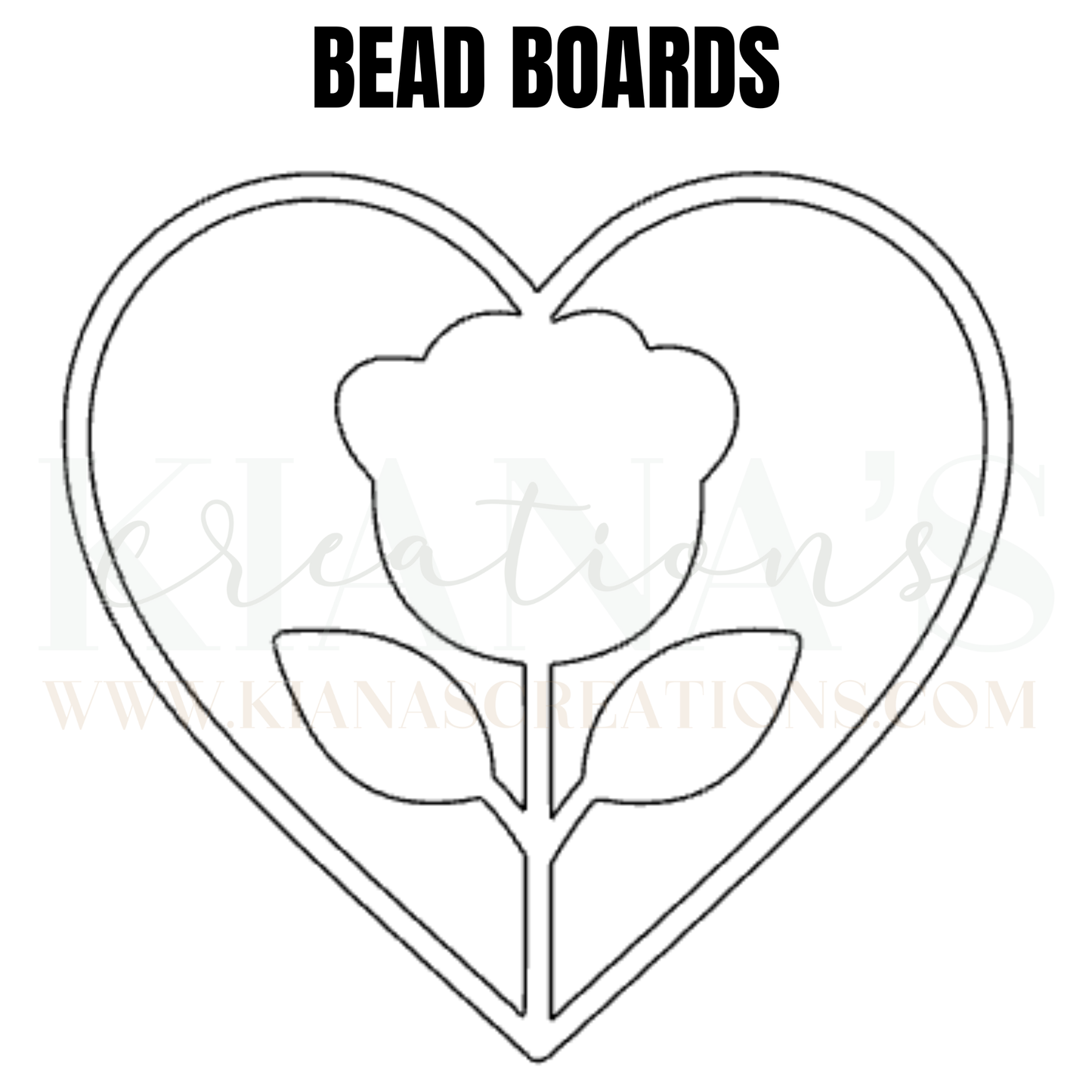 Rose Heart Bead Board