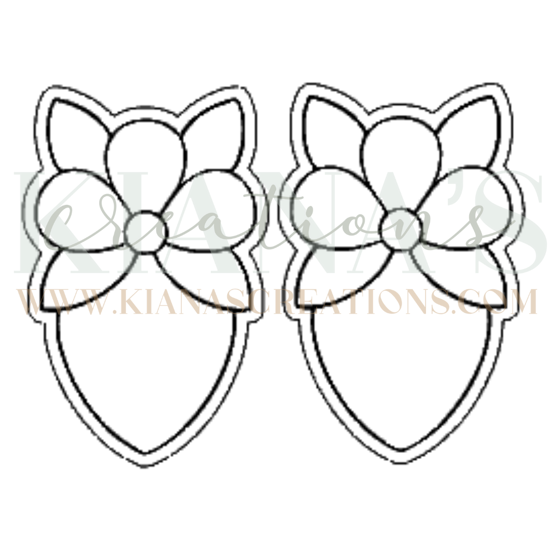 Strawberry Floral Wood Cabochon