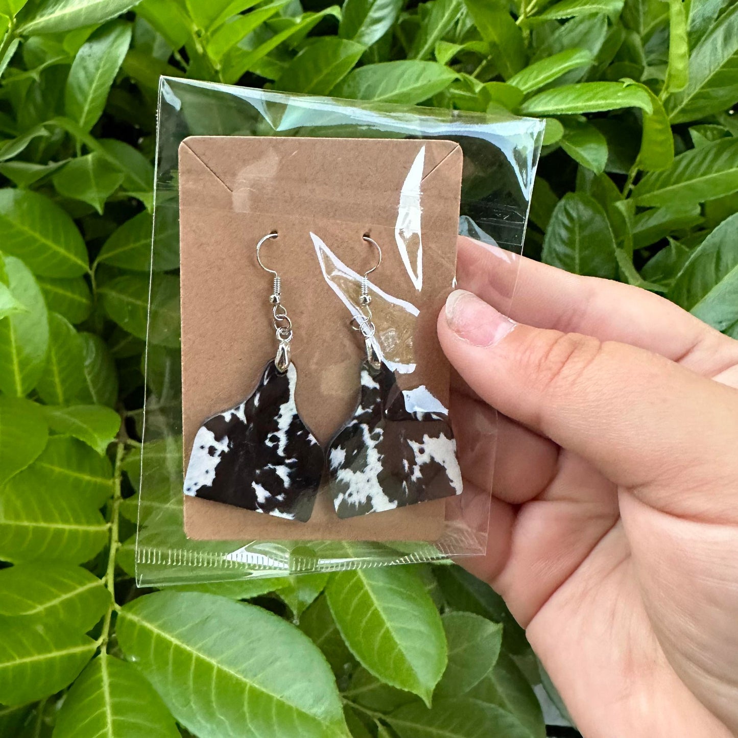 Cow Print Cow Tag Earring