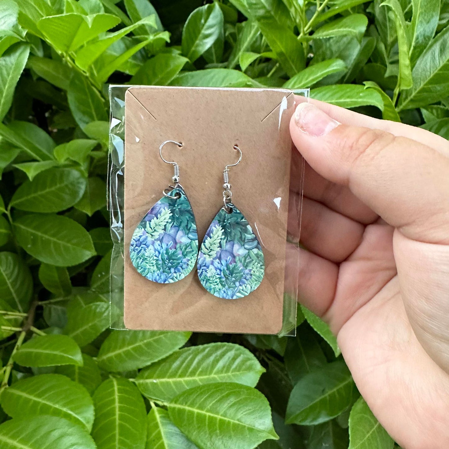 Succulent Tear Drop Earring