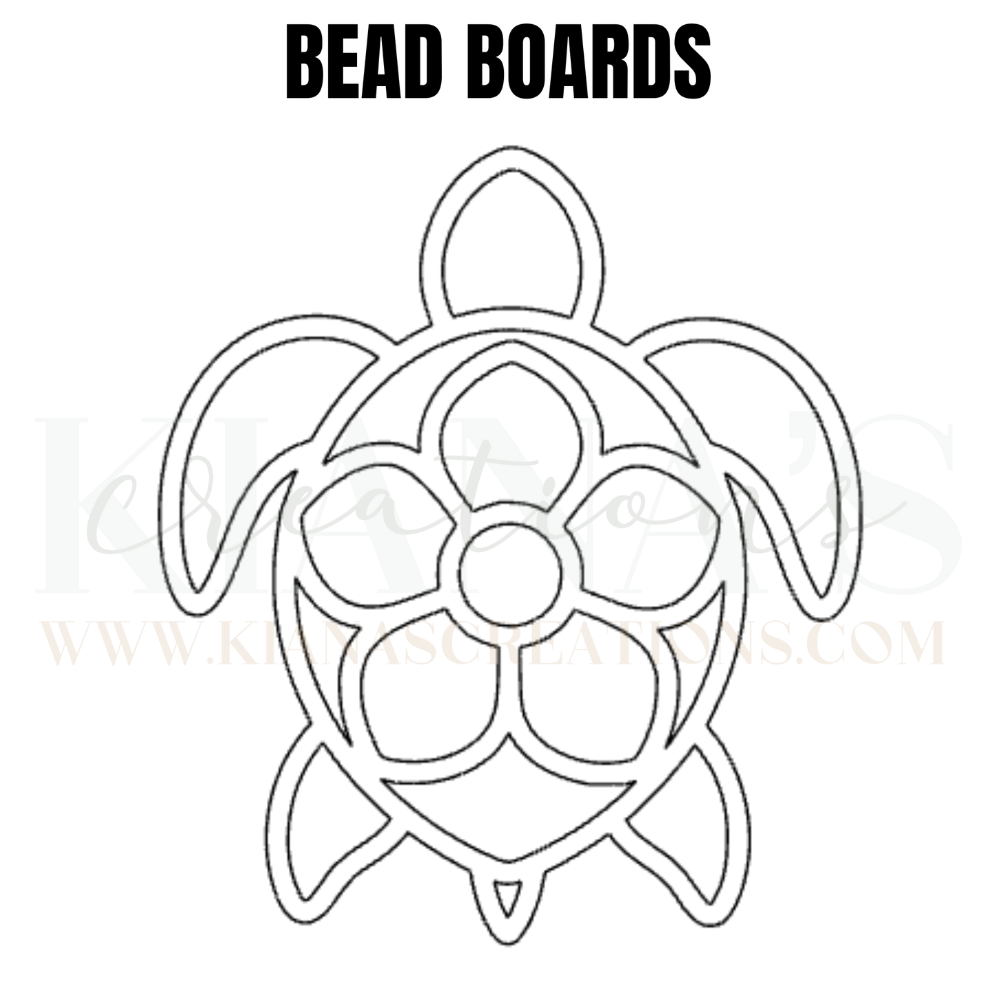 Turtle with flower Bead Board