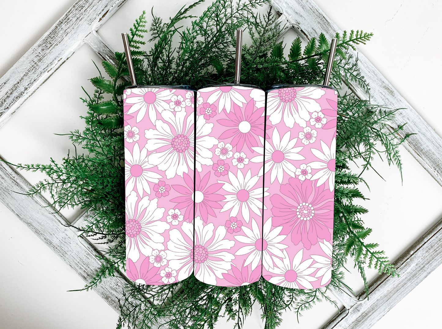 Pink Daisy Tumbler