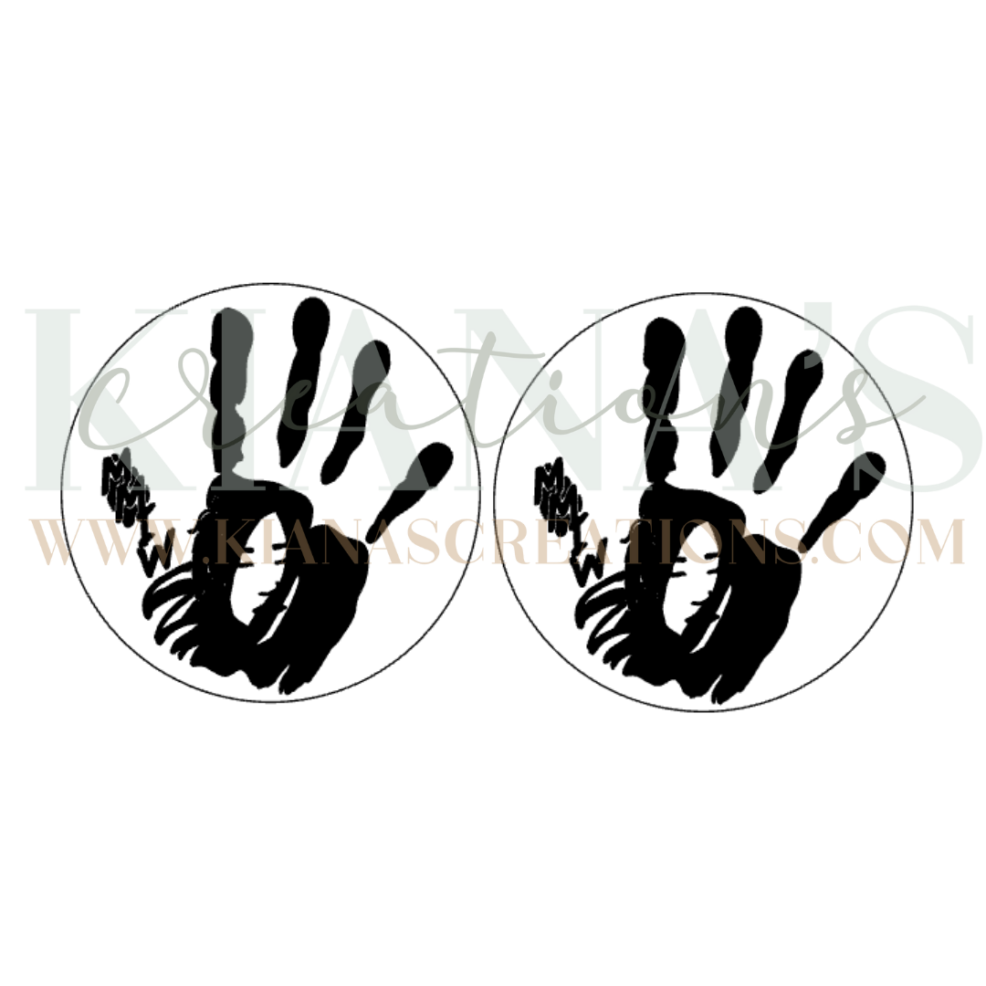 MMIW Hand Print Wood Cabochon