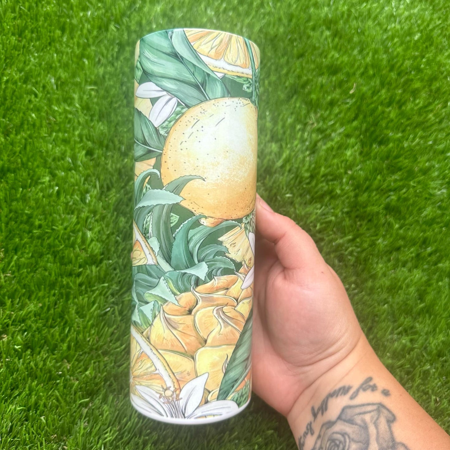 Lemon Floral Tumbler