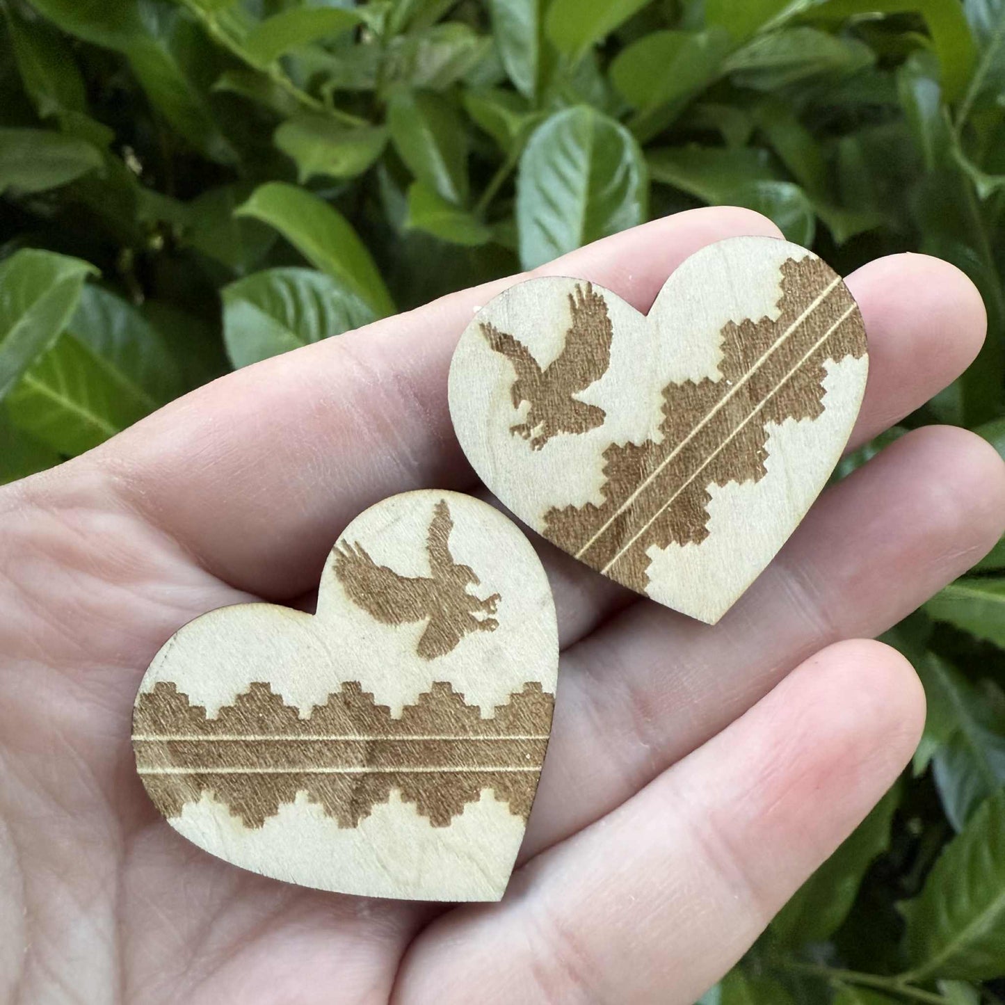 Eagle Heart Wood Cabochon