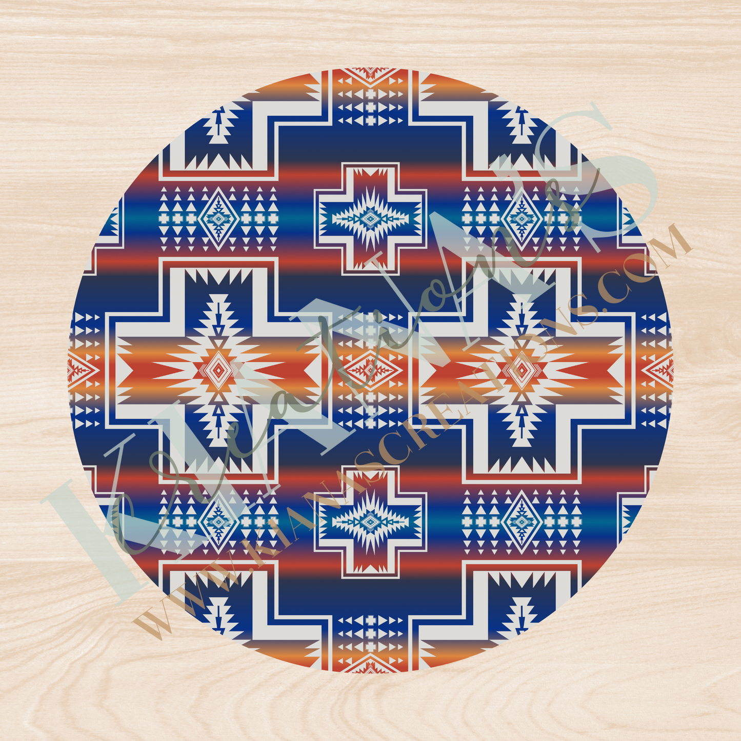 Blue Aztec Bead Cap