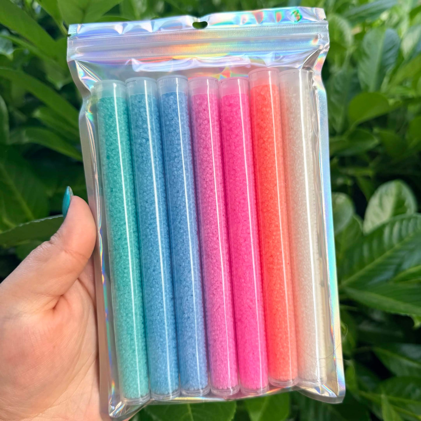 Matte 11/0 Glow n the dark seed bead small set #3