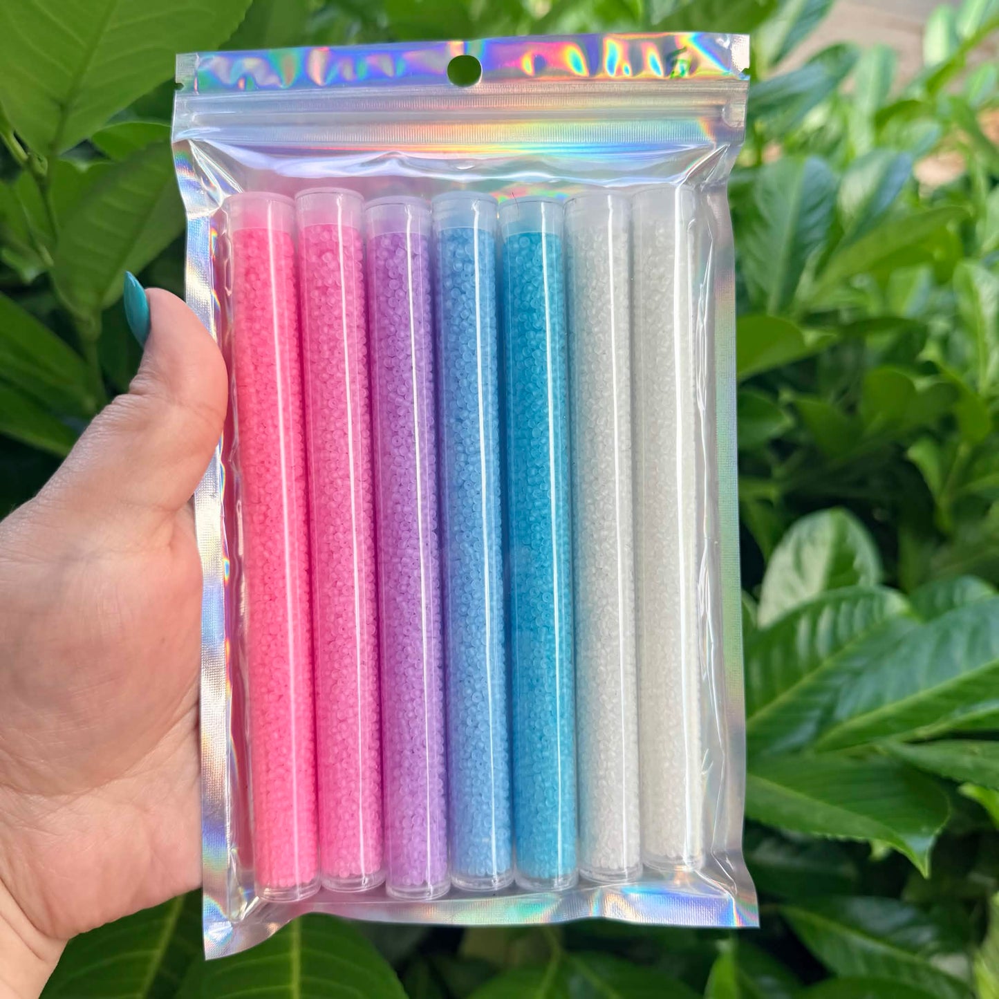 Matte 11/0 Glow n the dark seed bead small set #5