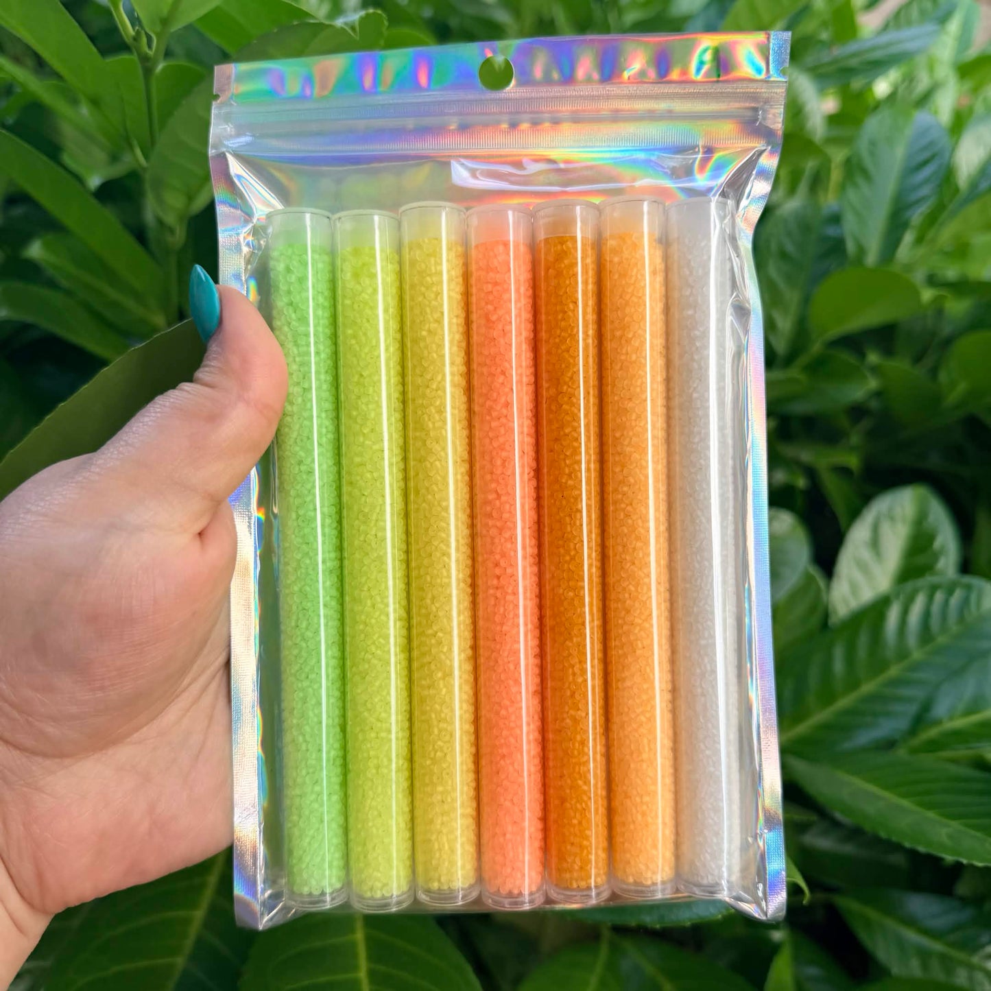 Matte 11/0 Glow n the dark seed bead small set #9