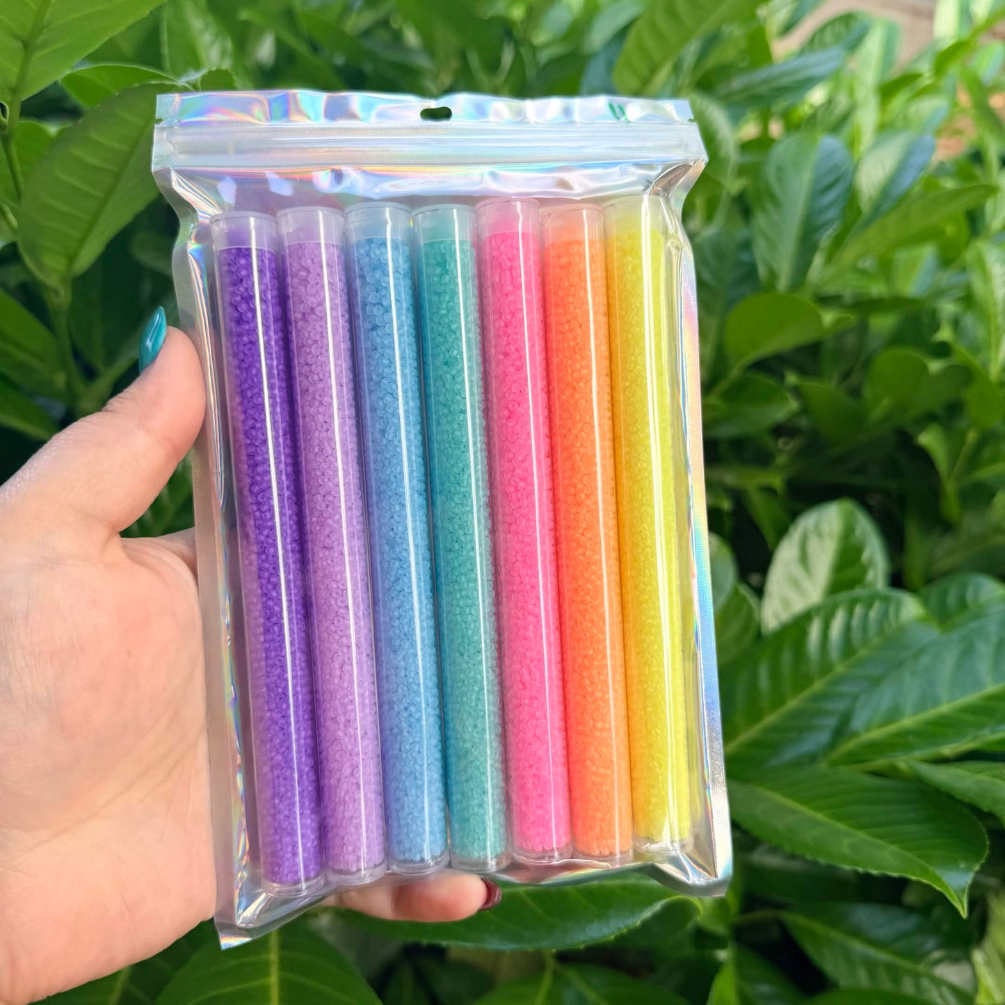 Matte 11/0 Glow n the dark seed bead small set #11