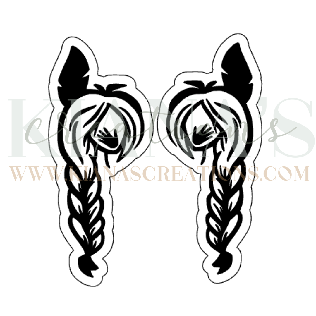 MMIW Woman with Braids Red Acrylic