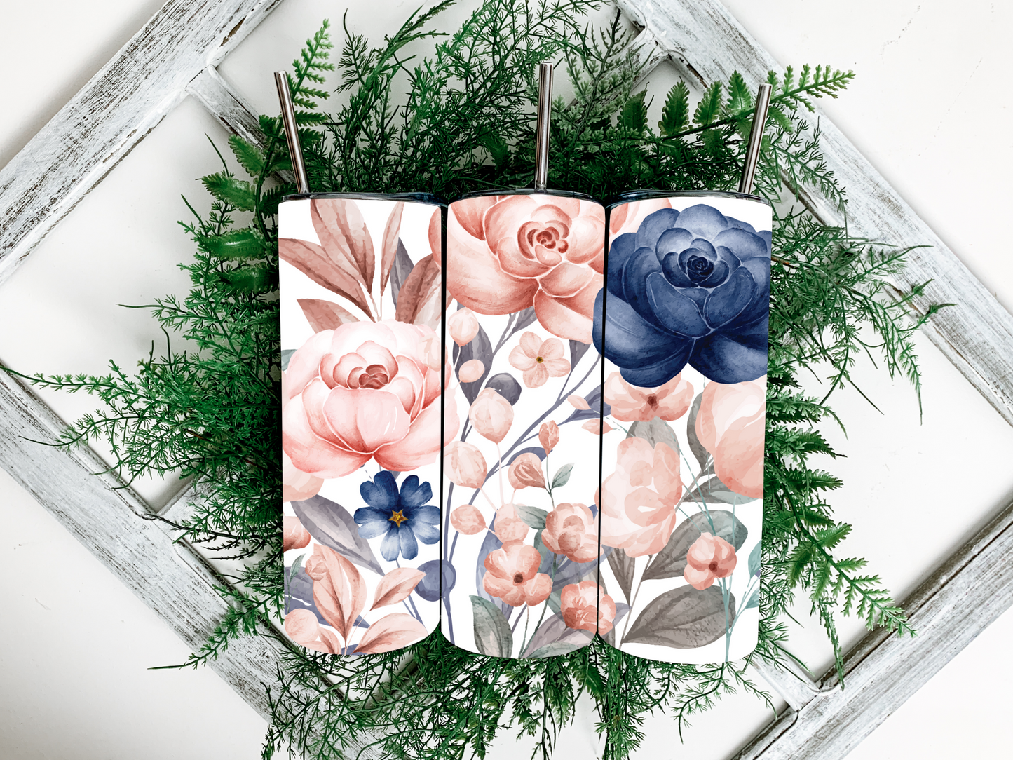 Watercolor Floral Tumbler