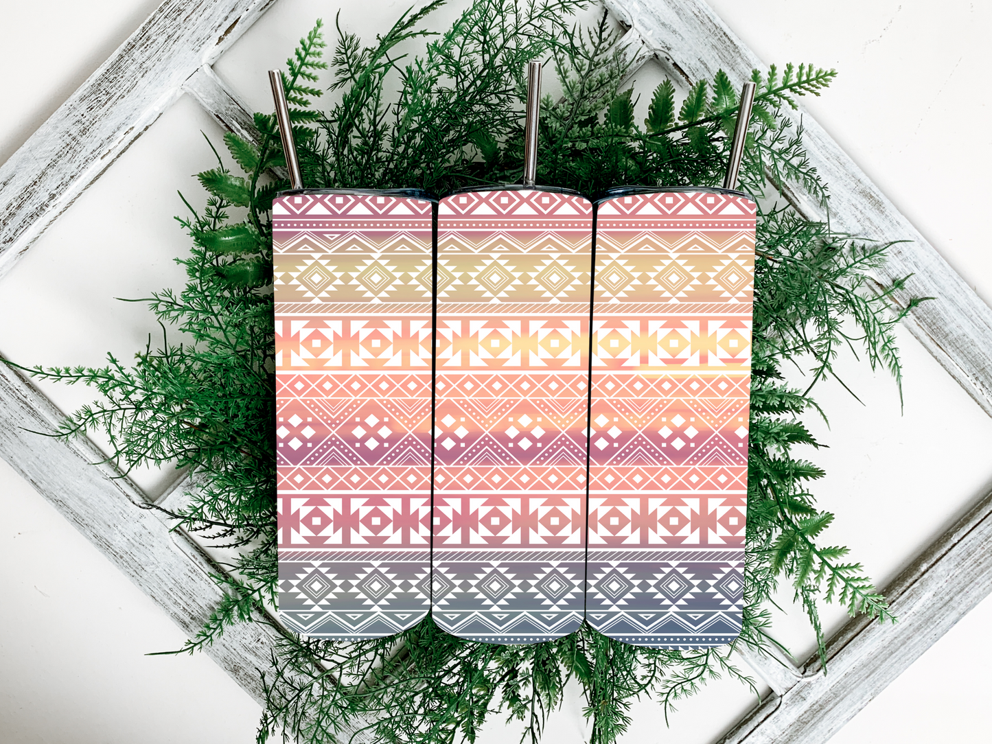 Pastel Aztec Tumbler