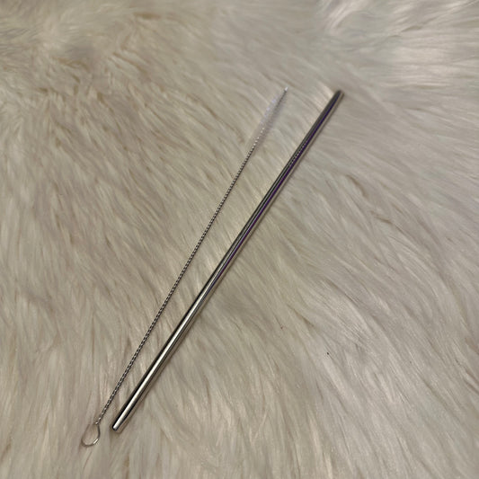 10.5” Metal Straws with Straw Cleaner