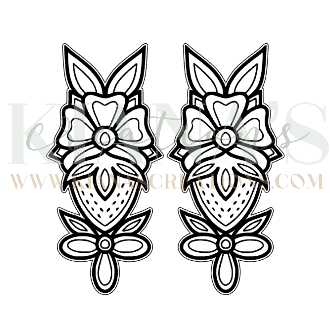 Strawberry Acrylic Cabochon- Choose your color acrylic!