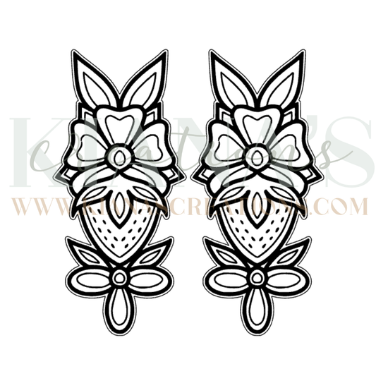 Strawberry Acrylic Cabochon- Choose your color acrylic!