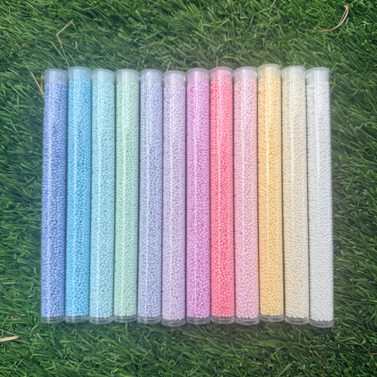 11/0 Matte Pastel Seed Beads 12 Color Bundle