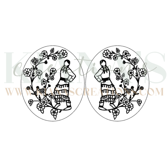 Jingle Dancer Wood Cabochon