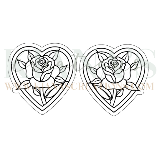 Rose Heart Cabochon - You choose the color!