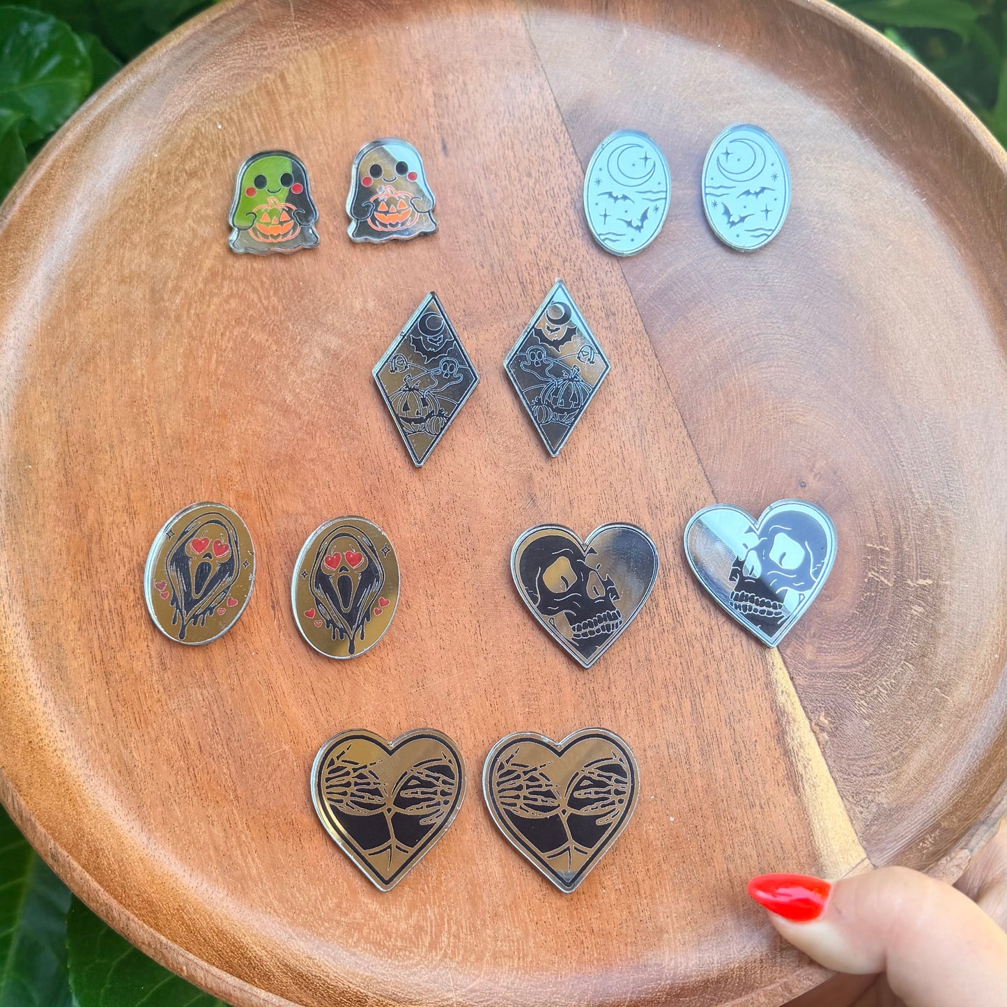 Halloween Silver Mirror Cabochon Collection