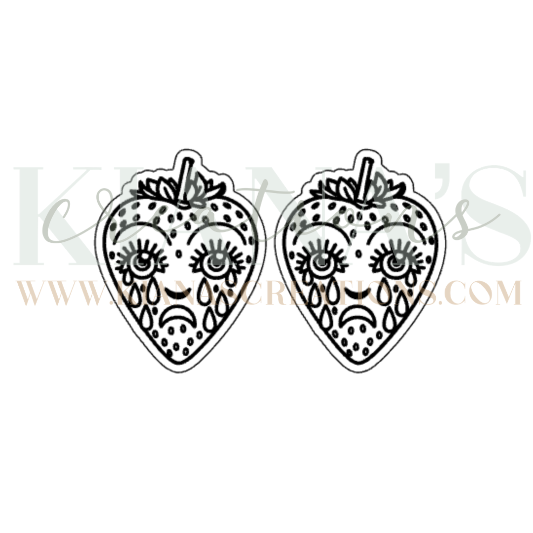 Crying Heart Face Cabochon - You choose the color!