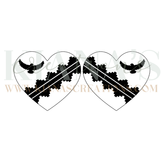 Eagle Heart Acrylic Cabochon- Choose your color acrylic!