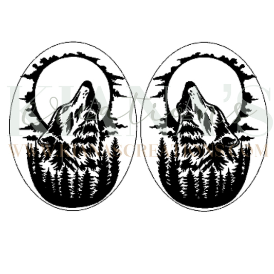 Wolf Cabochon - You choose the color!