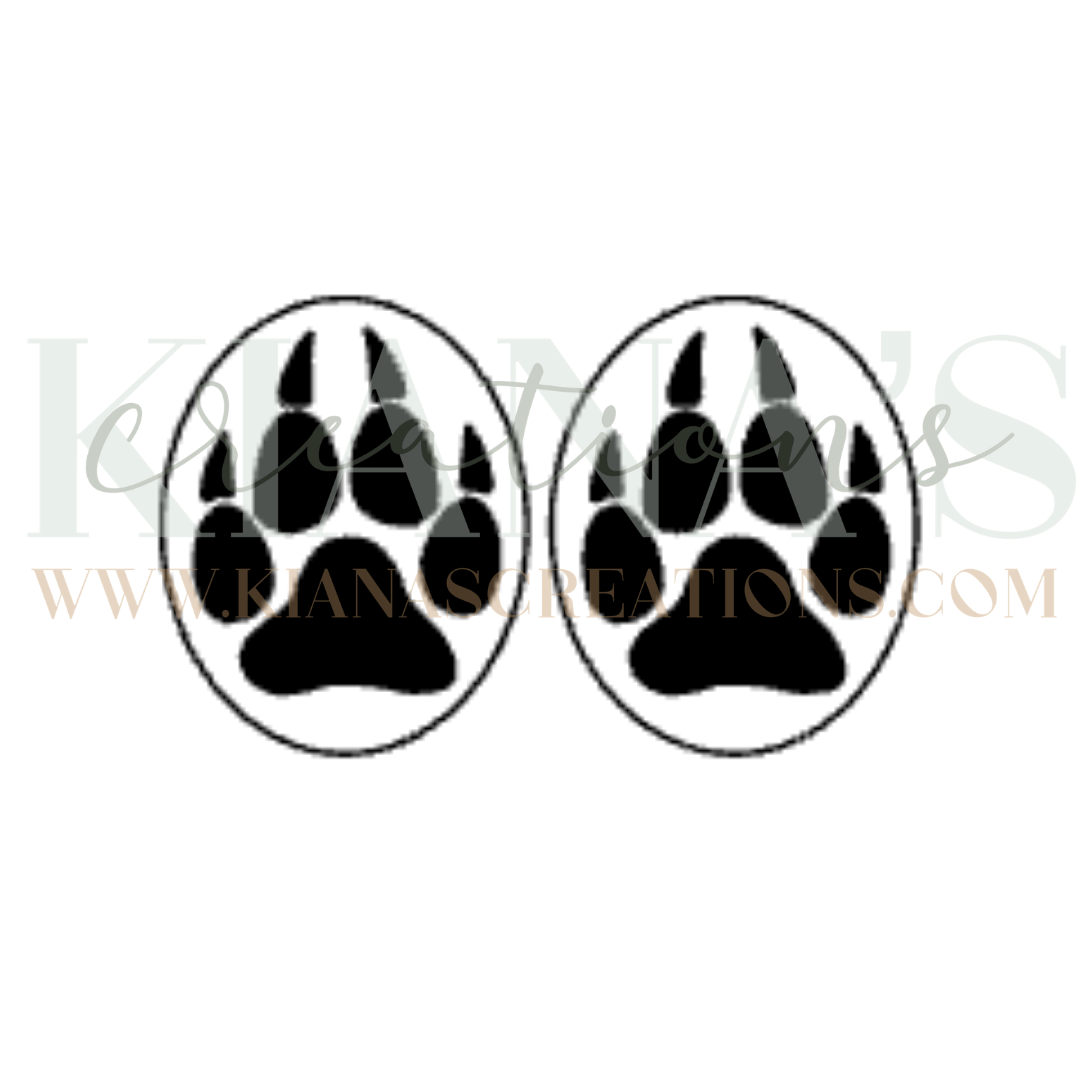 Wolf Paw Cabochon - You choose the color!