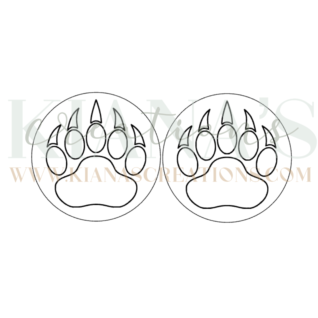Bear Paw Cabochon - You choose the color!