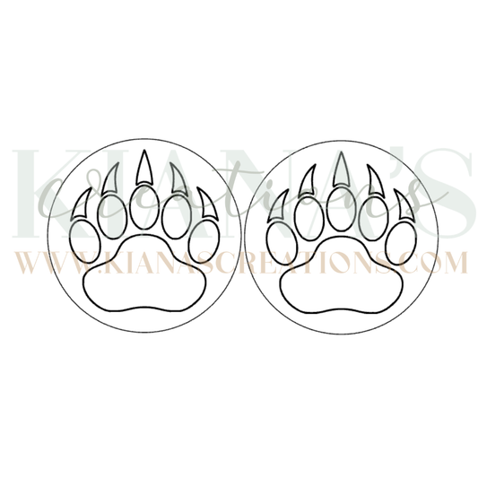 Bear Paw Cabochon - You choose the color!