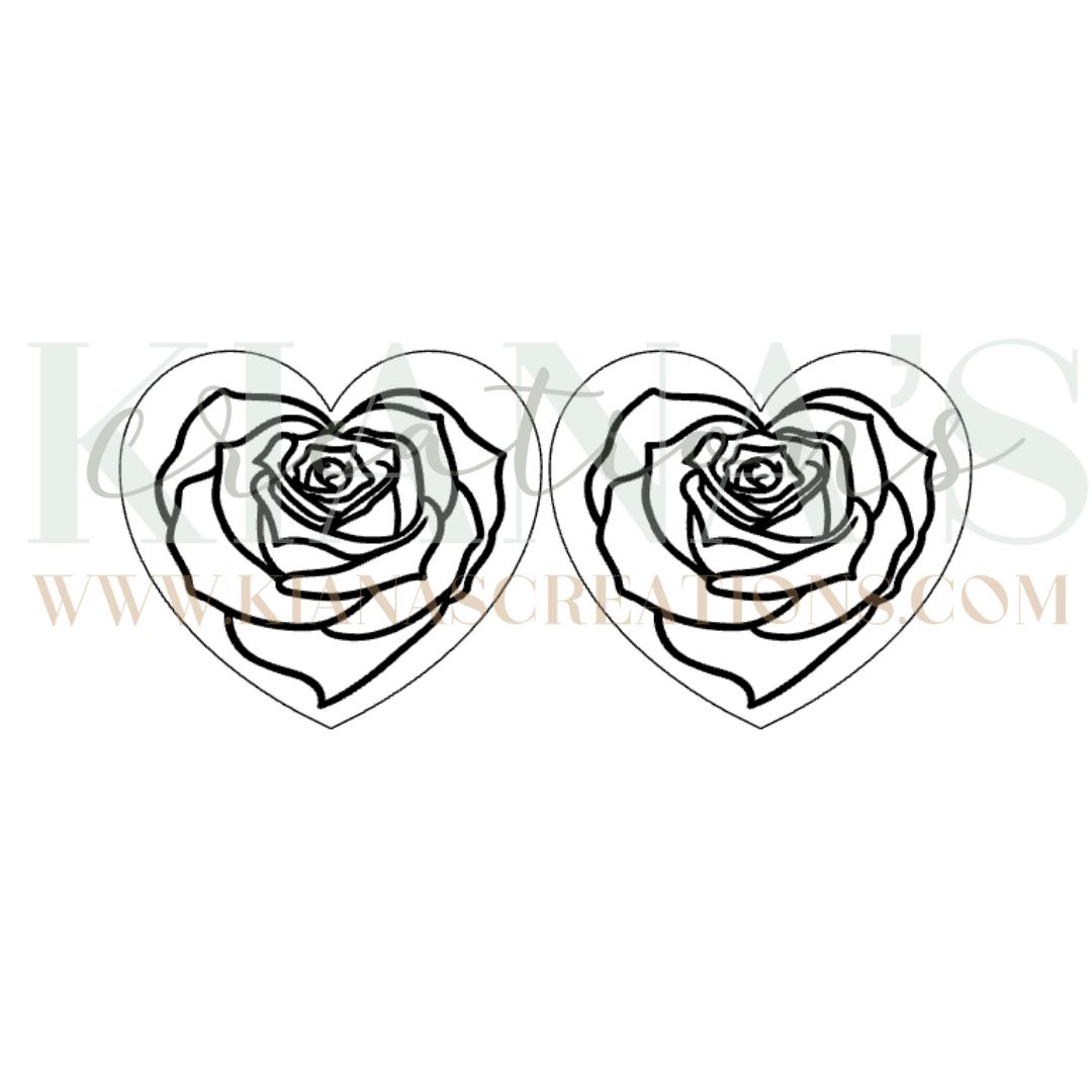 Rose Heart Cabochon - You choose the color!