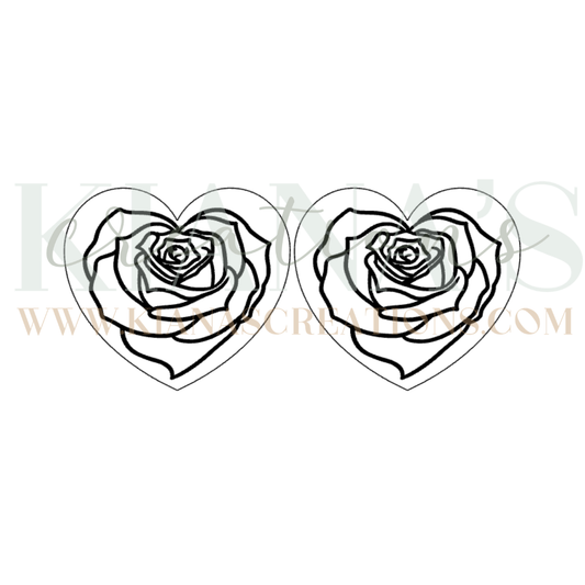 Rose Heart Cabochon - You choose the color!