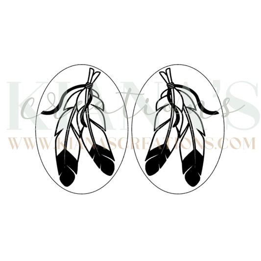 Feather Cabochon - You choose the color!