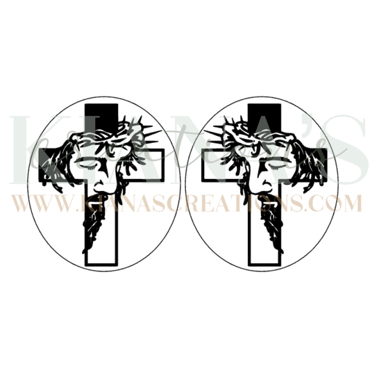 Jesus Cross Cabochon - You choose the color!