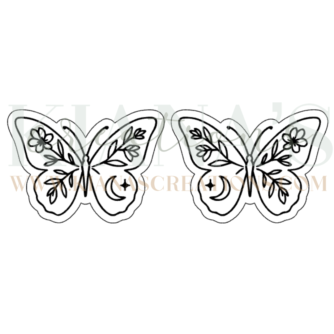 Floral Butterfly Cabochon - You choose the color!
