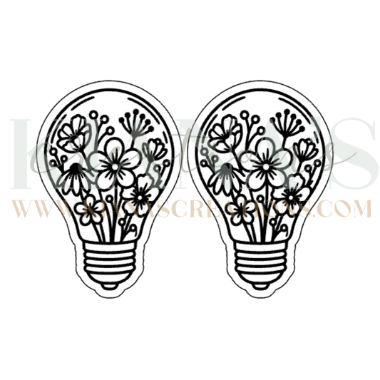 Floral Light Bulb Cabochon - You choose the color!