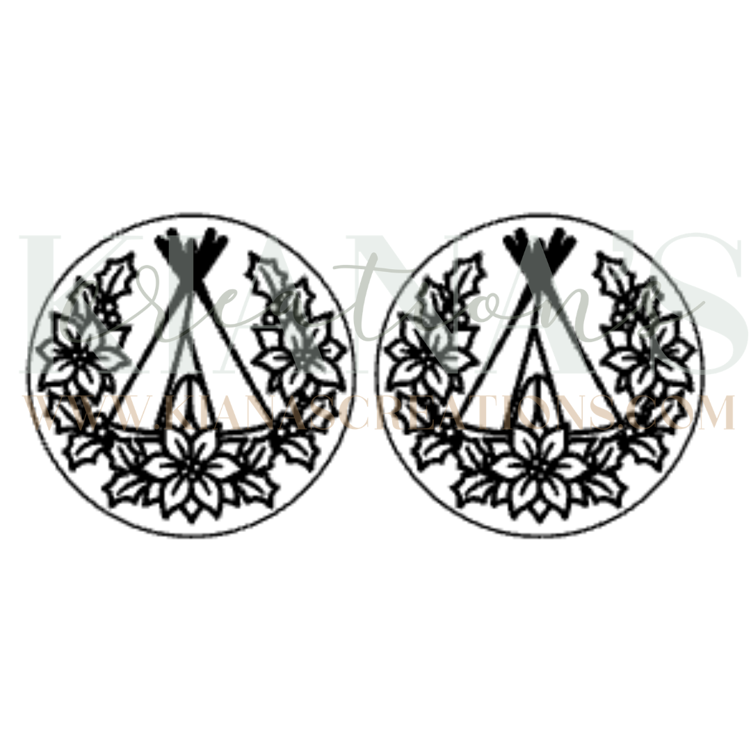 Teepee Christmas Cabochon - You choose the color!