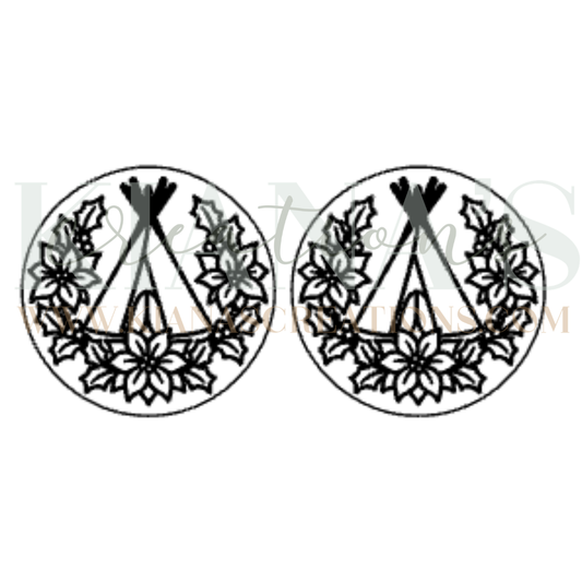 Teepee Christmas Cabochon - You choose the color!