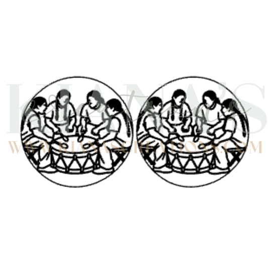 Powwow Drummer Cabochon - You choose the color!