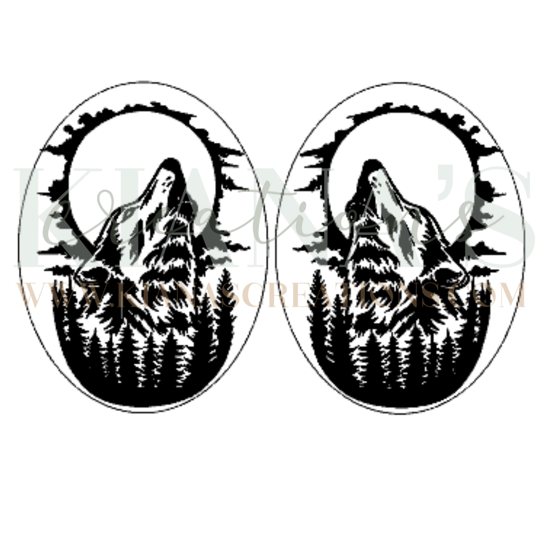 Wolf Wood Cabochon