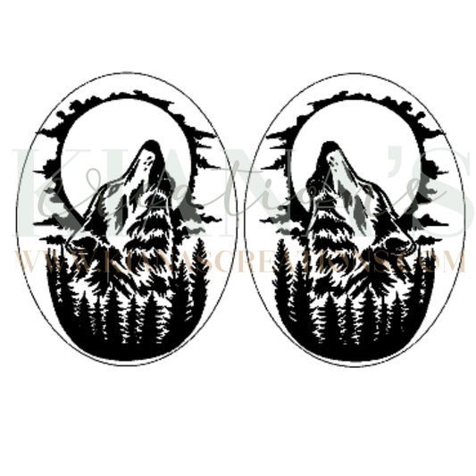Wolf Wood Cabochon