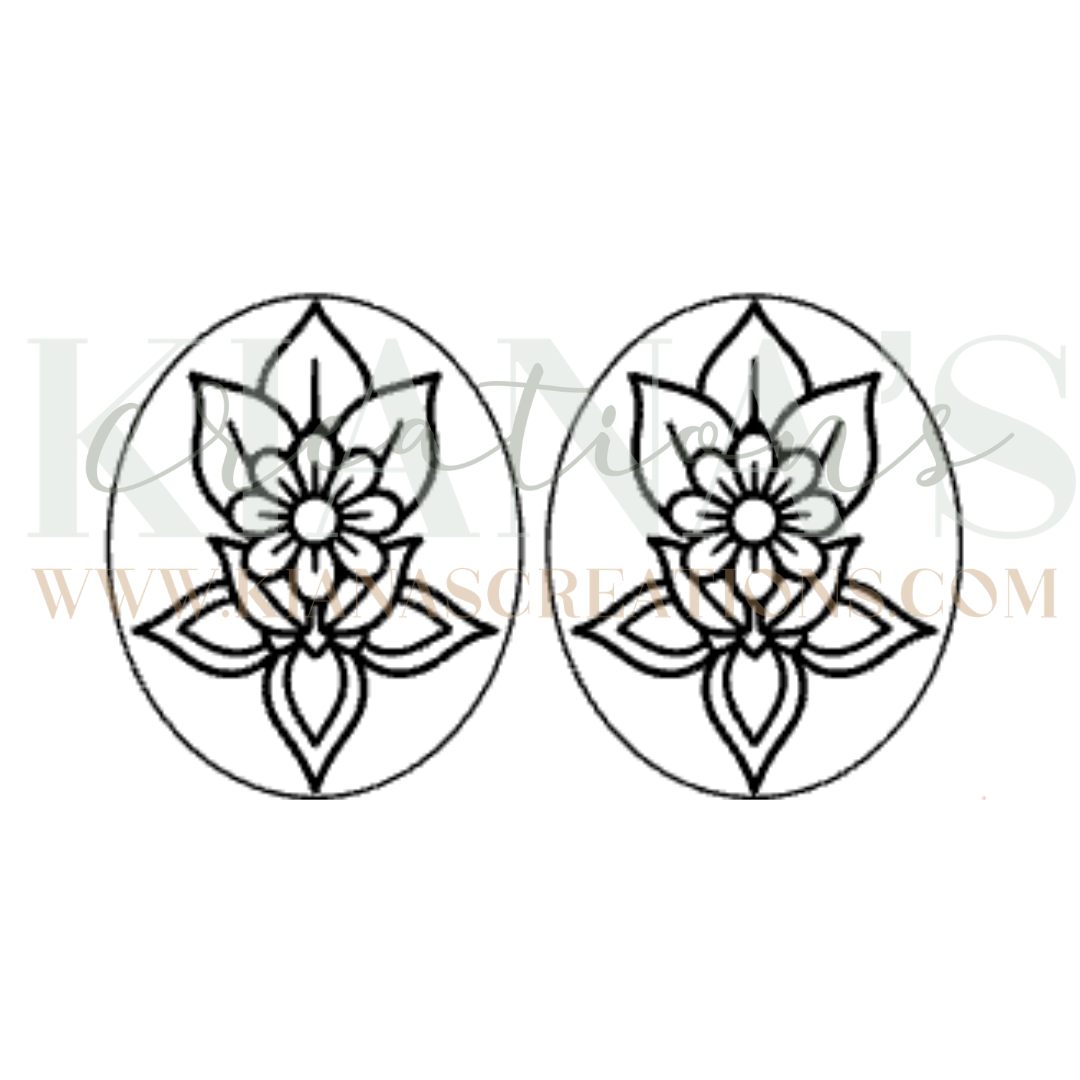 Floral Cabochon - You choose the color!
