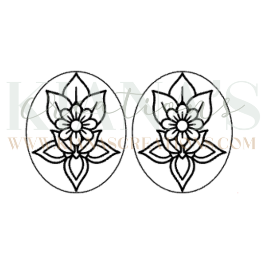 Floral Cabochon - You choose the color!