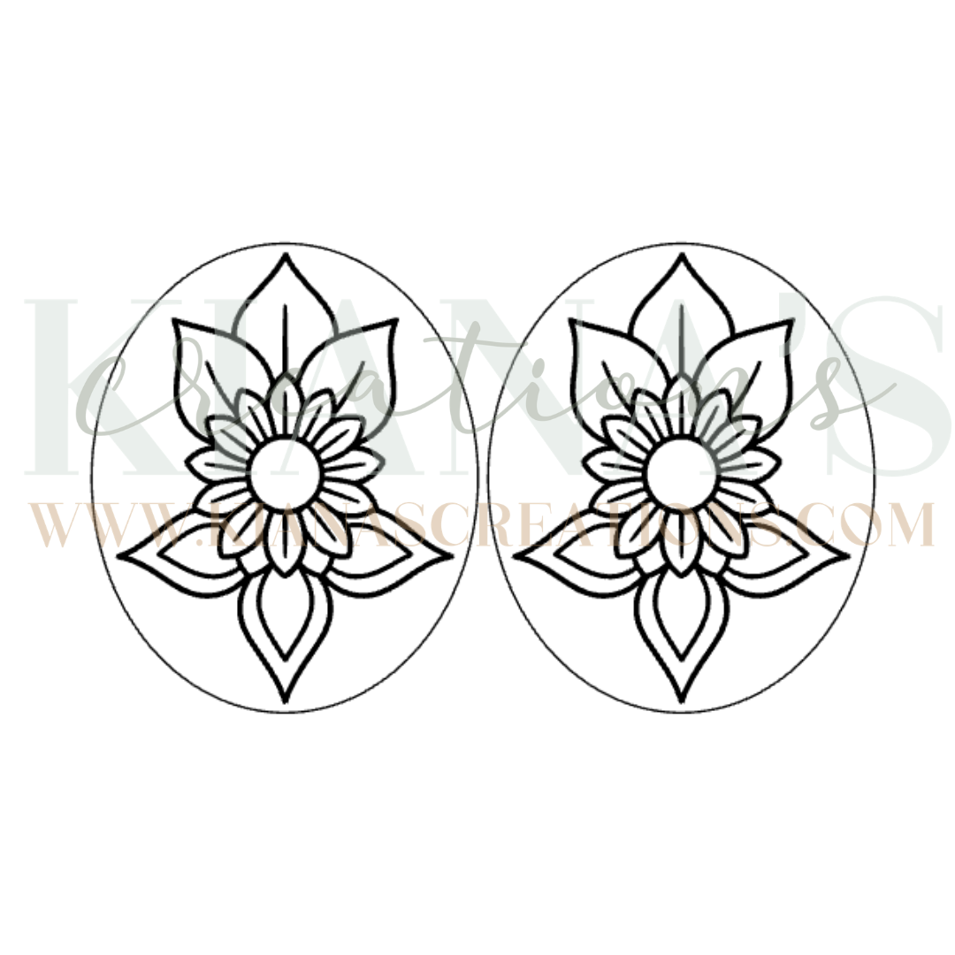 Floral Cabochon - You choose the color!