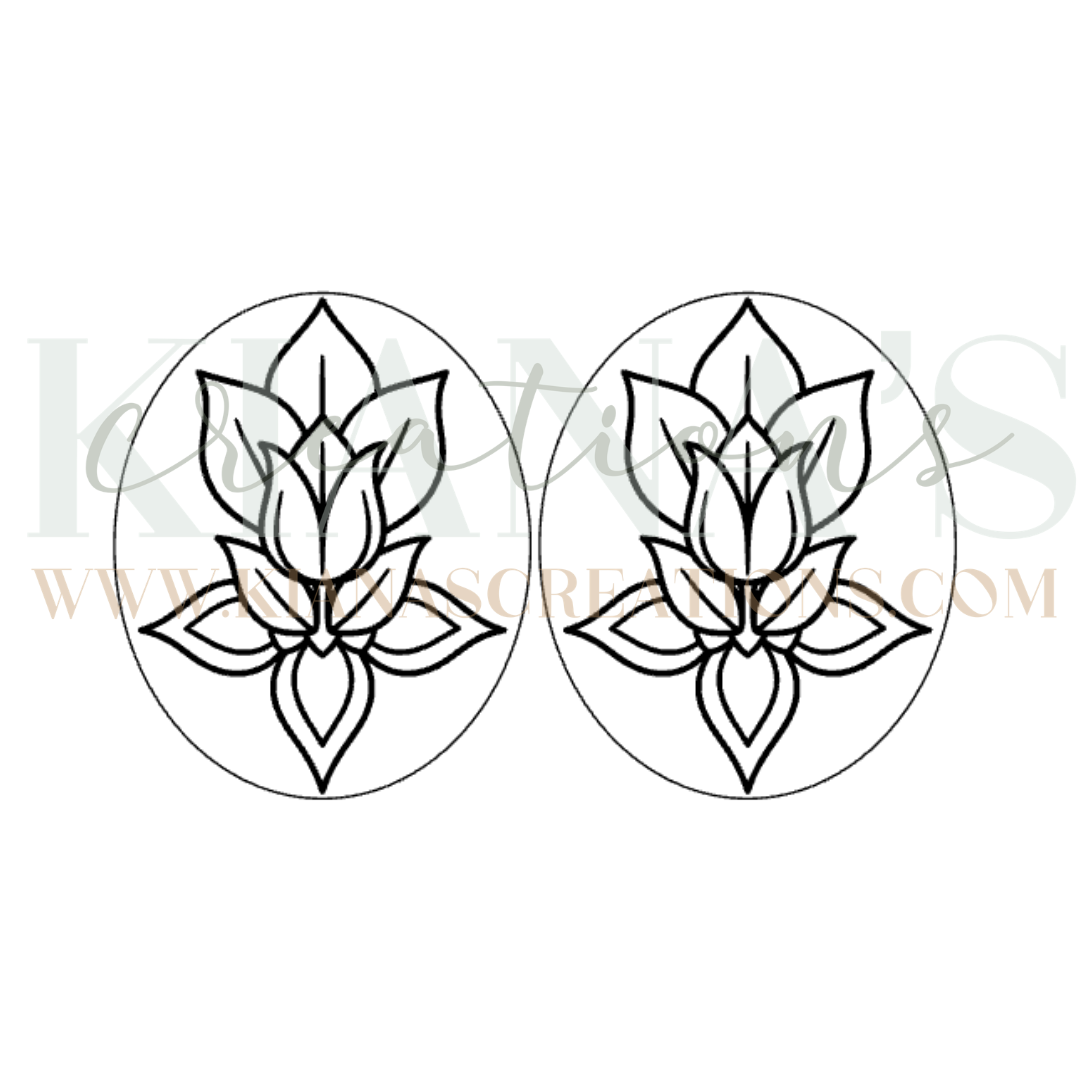 Floral Cabochon - You choose the color!