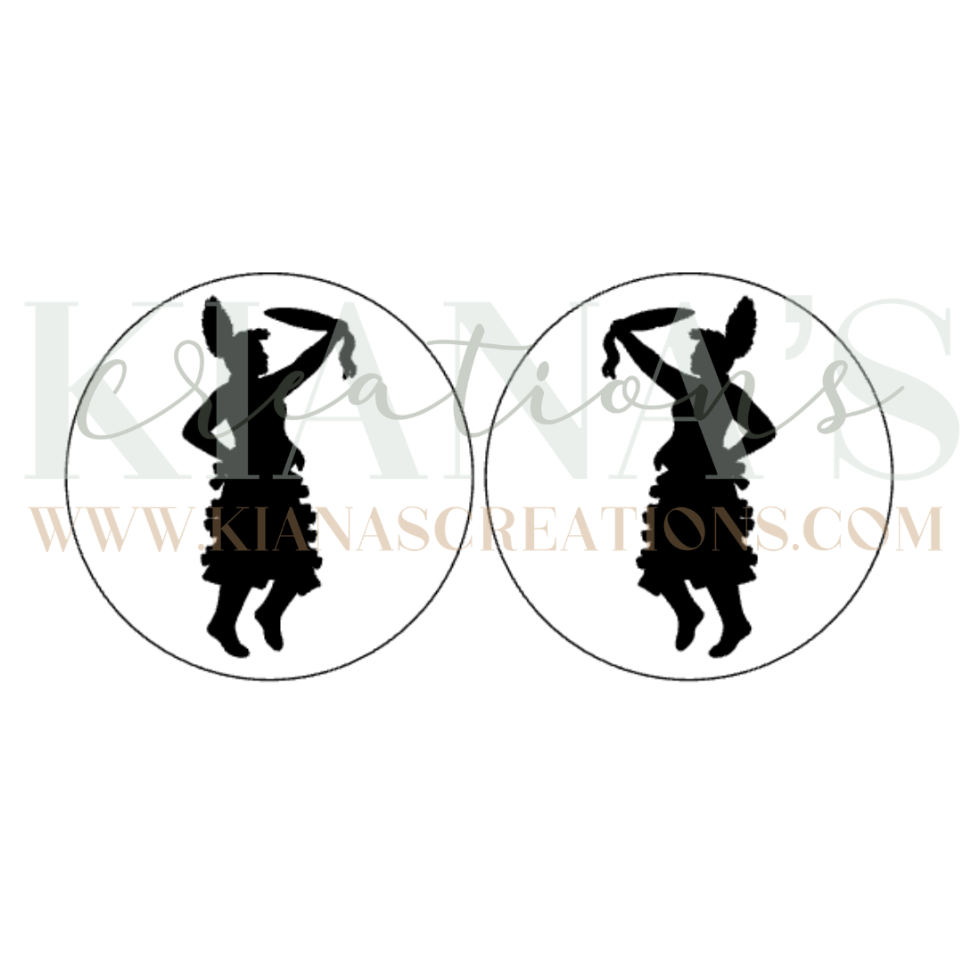 Powwow Jingle Dancer Cabochon - You choose the color!