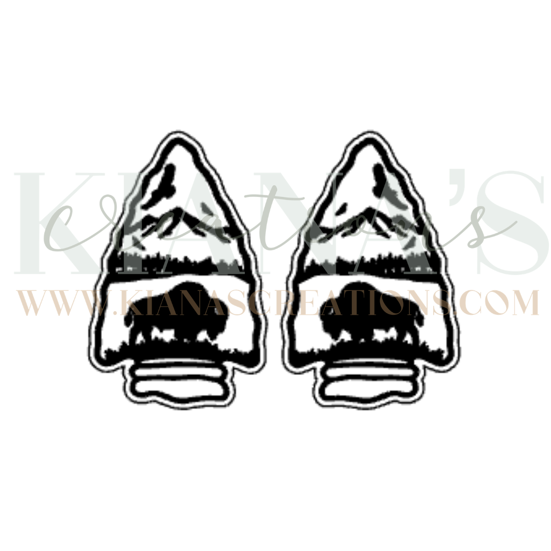Buffalo Arrowhead Cabochon - You choose the color!